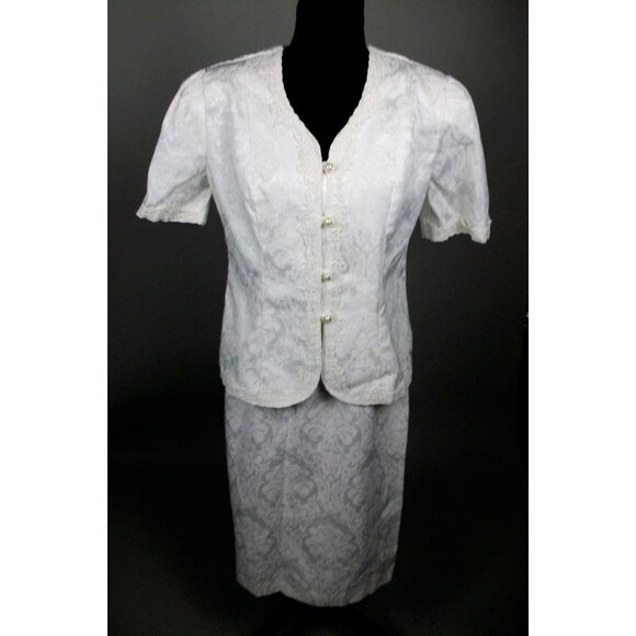 Vintage Kathie Lee Plaza South Skirt Jacket Mom Suit size 10 1990’s - Picture 2 of 5